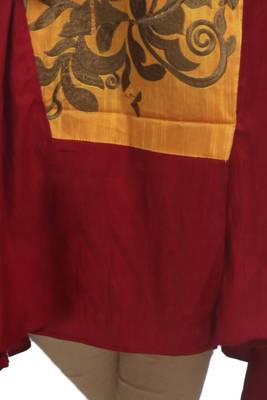 Multicolor Hand Woven Silk Stitched Kurti 4