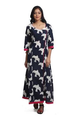Multicolor Hand Woven Cotton Stitched Kurti 1