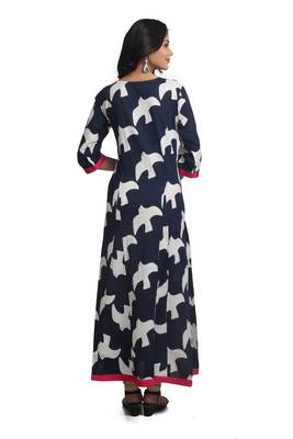 Multicolor Hand Woven Cotton Stitched Kurti 3