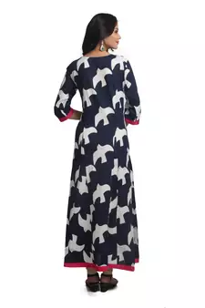 Multicolor Hand Woven Cotton Stitched Kurti