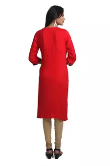 Multicolor Hand Woven Cotton Stitched Kurti