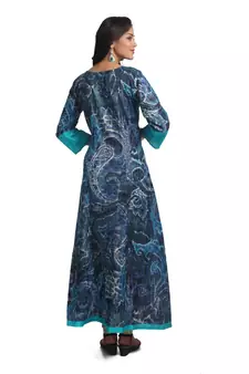 Multicolor Hand Woven Satin Stitched Kurti