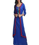 Multicolor Hand Woven Rayon Stitched Kurti