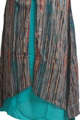 Multicolor hand woven rayon stitched kurti 4