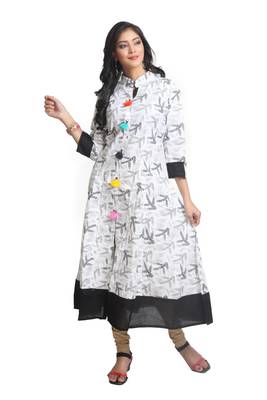 Multicolor Hand Woven Cotton Stitched Kurti 1