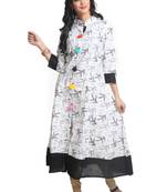 Multicolor Hand Woven Cotton Stitched Kurti