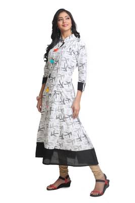 Multicolor Hand Woven Cotton Stitched Kurti 2