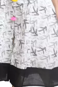 Multicolor Hand Woven Cotton Stitched Kurti