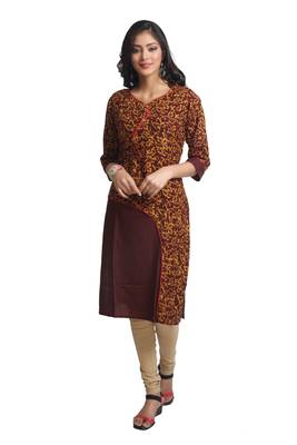 Multicolor Hand Woven Linen Stitched Kurti 1