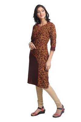 Multicolor Hand Woven Linen Stitched Kurti 2