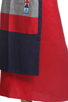 Multicolor Hand Woven Rayon Stitched Kurti 4