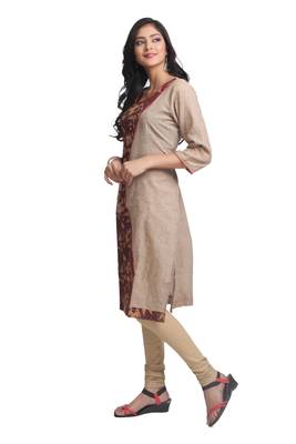 Multicolor Hand Woven Cotton Stitched Kurti 2