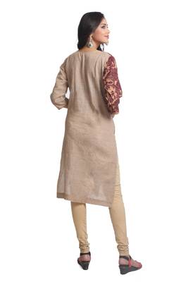 Multicolor Hand Woven Cotton Stitched Kurti 3