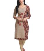 Multicolor Hand Woven Cotton Stitched Kurti