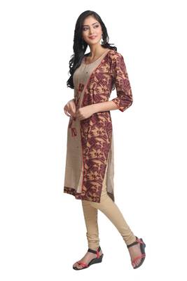 Multicolor Hand Woven Cotton Stitched Kurti 2
