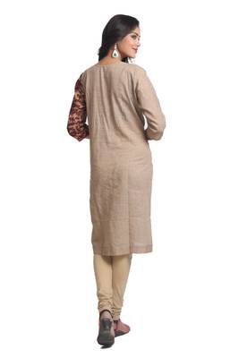 Multicolor Hand Woven Cotton Stitched Kurti 3
