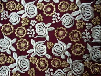 Maroon embroidered georgette salwar 2