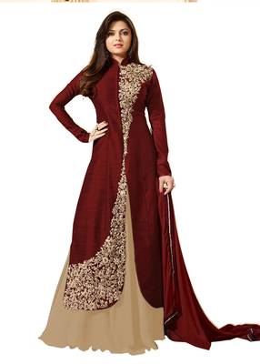 Black embroidered art silk salwar 1