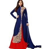 Maroon embroidered art silk salwar