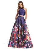 Multicolor Printed Satin Semi Stitched Lehenga