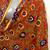 Phulkari Brown Embroidered Georgette Stole And Dupatta
