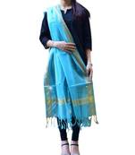 Cotton Silk Dupatta  Turquoise