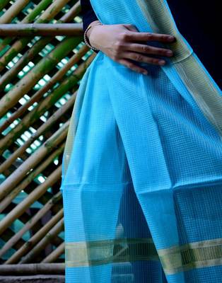 Cotton Silk Dupatta  Turquoise 3