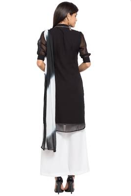 Black Printed Georgette Salwar 4