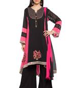 Black Embroidered Georgette Salwar