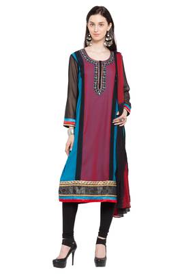 Multicolor Printed Georgette Salwar 1