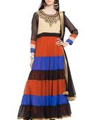 Multicolor Printed Georgette Salwar