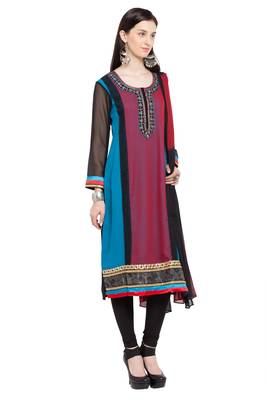 Multicolor Printed Georgette Salwar 3