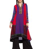 Blue Printed Georgette Salwar