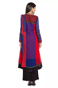 Blue Printed Georgette Salwar