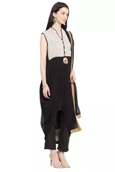 Black Plain Georgette Salwar