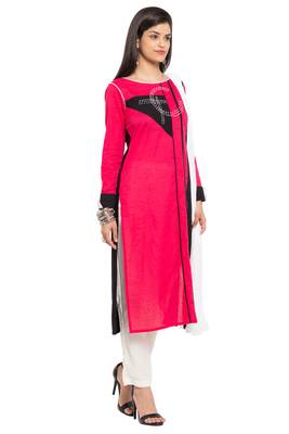 Pink Plain Cotton Salwar 3