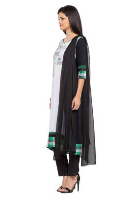 White Printed Cotton Salwar 2