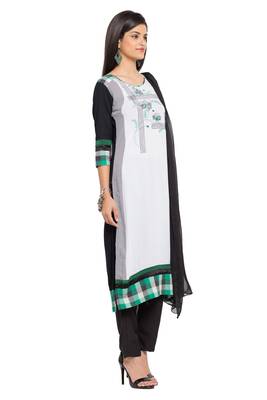 White Printed Cotton Salwar 3