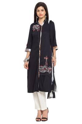 Black Printed Cotton Salwar 1
