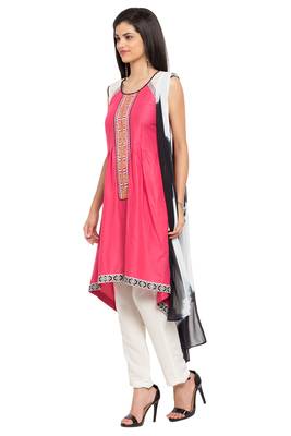 Pink Plain Cotton Salwar 2