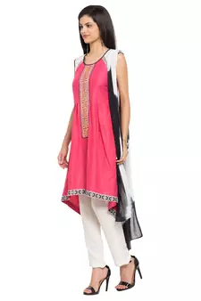 Pink Plain Cotton Salwar