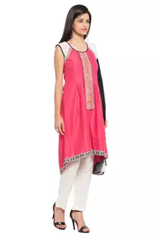 Pink Plain Cotton Salwar