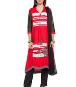Red Printed Cotton Salwar