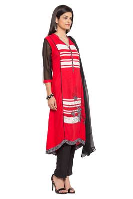 Red Printed Cotton Salwar 3