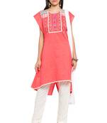 Light Pink Embroidered Cotton Salwar