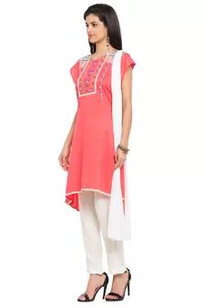 Light Pink Embroidered Cotton Salwar