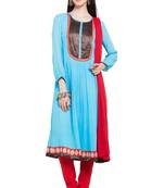 Blue Plain Georgette Salwar