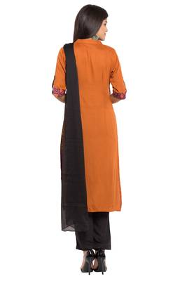 Orange Printed Cotton Salwar 4