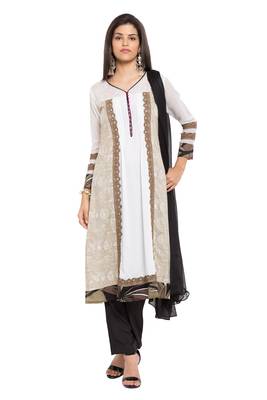 White Printed Cotton Salwar 1