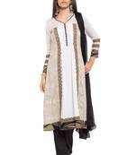 White Printed Cotton Salwar